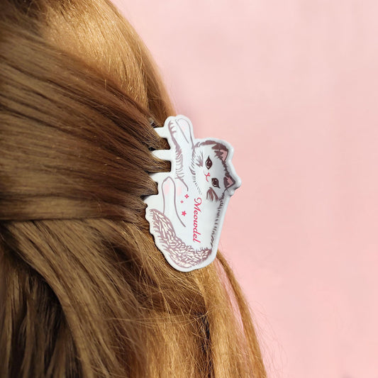 Baby Blue Meowdel Kitten Claw Clip