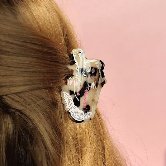 Tortoiseshell Meowdel Kitten Claw Clip